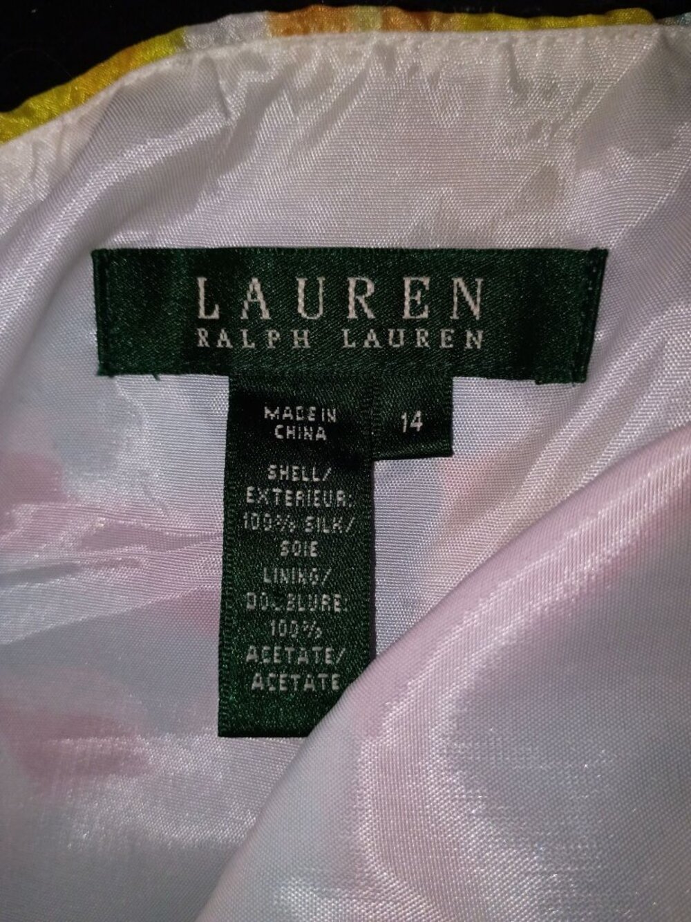 Lauren Ralph Lauren Multicolor Halter Maxi Dress Size 14 100% Silk Floral Abstra - Picture 2 of 8